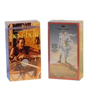 NEW Factory Sealed Ben-Hur 1996 & Lawrence of Arabia 1989 VHS‎